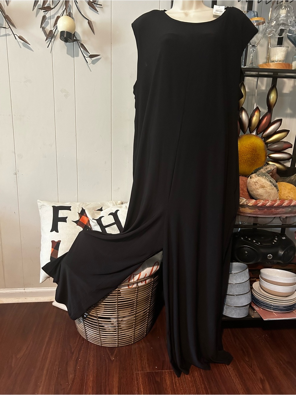 Cato Black Sleeveless Wide-Leg Jumpsuit